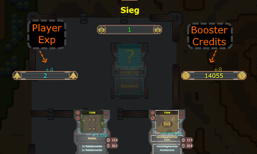 Siegbildschirm nach gewonnener Mission in Frontline Protocol
