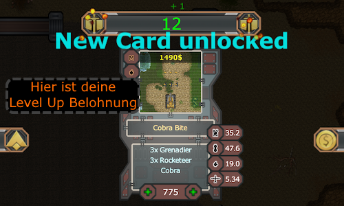 Level up to earn Player EXP, Booster Credits, new cards and skill points