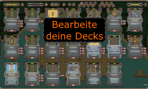 Edit and optimize decks in the deckbuilder