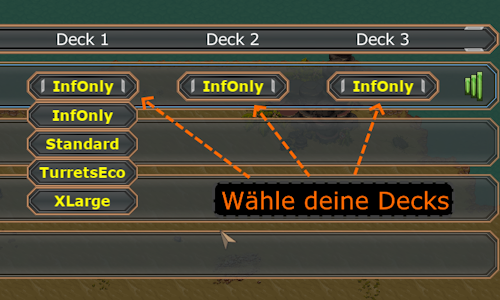 Choose three decks from your deckbuilder