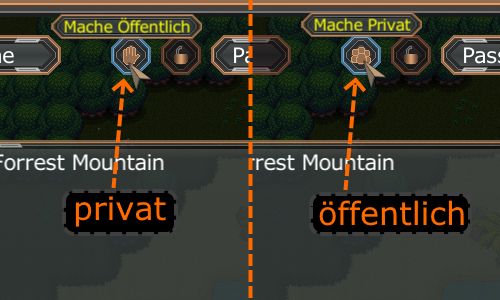 Set your game to public or make it private with a password